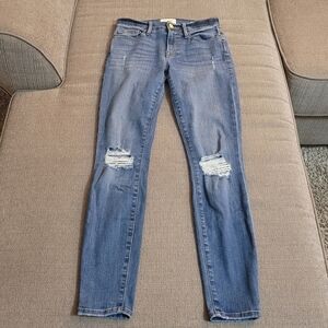 Frame Le Skinny de Jeanne Crop Lyocell Blend Denim Jeans Size 24